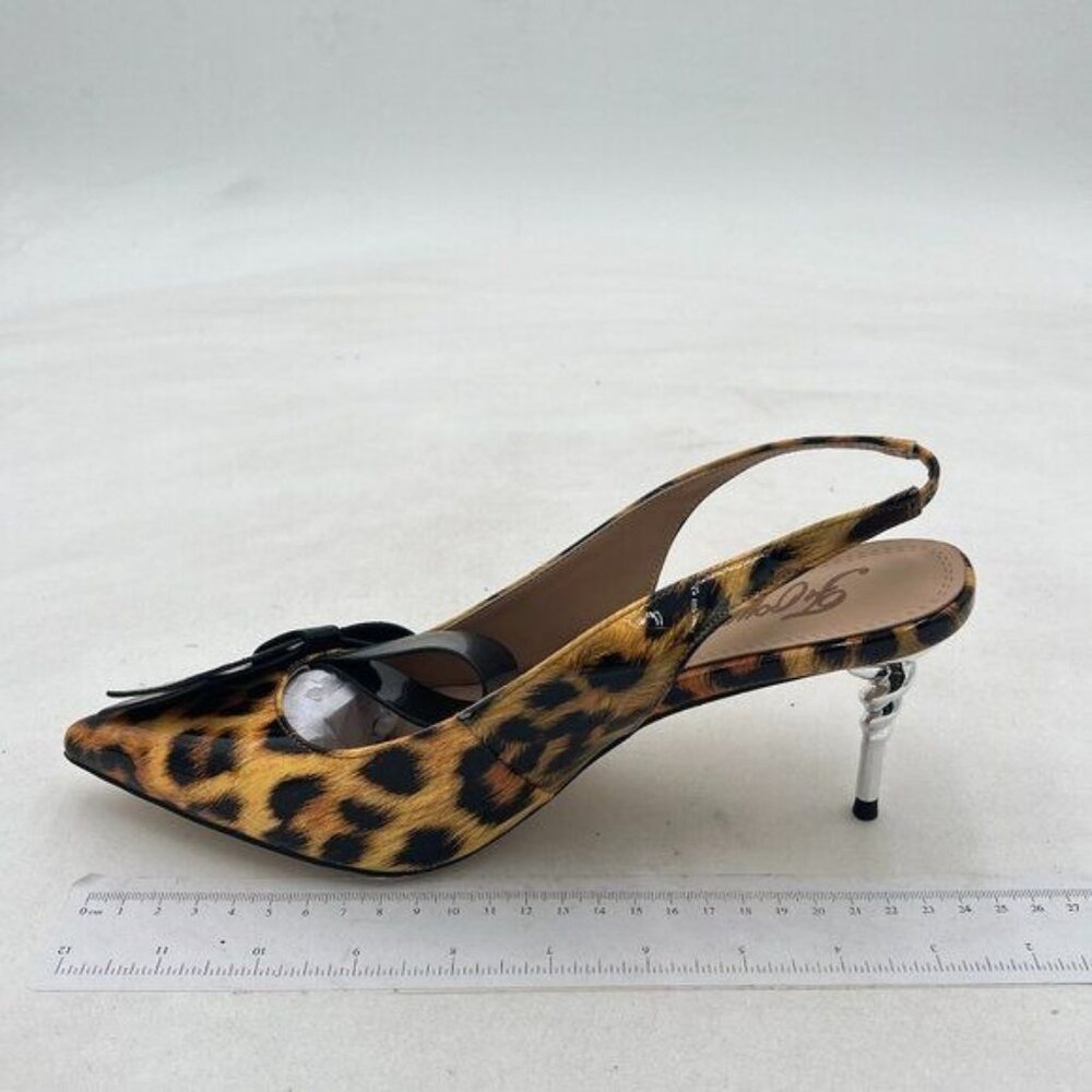 YDN Women Pointed Toe Slingback Slip on Dress Pumps Stiletto Mid Heels Evening - Picture 1 of 7